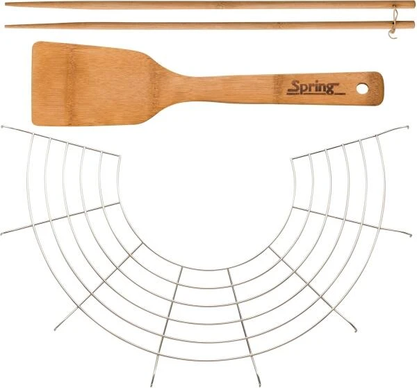 Spring Wok-Set Aus Gusseisen Mit Glasdeckel, 35 Cm - Image 3