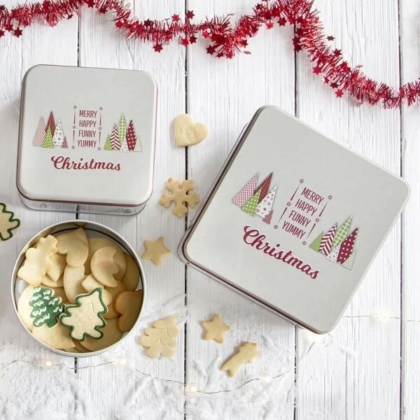 Städter Gebäckdose Yummy Christmas 21 X 21 Cm / H 10 Cm Bunt Quadrati - Image 3