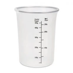 Städter Backhelfer Messbecher ø 10 Cm / H 12,5 Cm Transparent Silikon 500 Ml