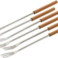 Kuhn Rikon Käsefonduegabeln Kirschholz 6-teilig.
