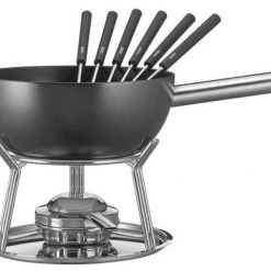 Spring Käsefondue Caquelon-Set Alu Induktion In Schwarz