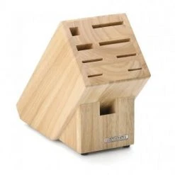 Continenta Messerblock Aus Gummibaumholz, Unbestückt Für 9 Teile