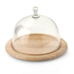 Continenta Käseglocke Rund Aus Gummibaumholz, 2-teilig Ø 33 Cm/19,5 Cm