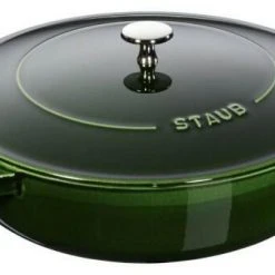 Staub Bräter Mit Chistera Drop-Structure In Basilikumgrün 28 Cm/ 3,7 L/ 125,5 Cm/ 5,8 Kg