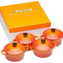 Le Creuset Mini-Cocotten Ofenrot, 4er-Set
