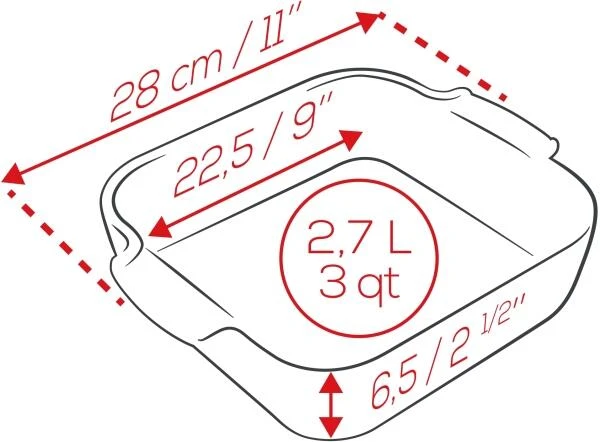 Appolia Auflaufform Quadratisch In Rot 18 Cm / 0,66 Liter - Image 10