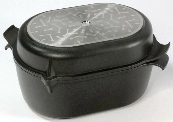 AMT Gastroguss AMT Bräter 41 X 28 Cm Aus Aluguss Für Induktion Bräterunterbau Mit Bräterdeckel