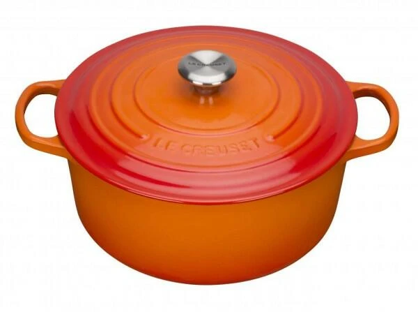 Le Creuset Bräter Signature Rund In Ofenrot 22 Cm / 3,3 L