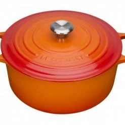 Le Creuset Bräter Signature Rund In Ofenrot 28 Cm / 6,7 L / 12 Cm