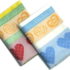 Schlitzer Leinen Geschirrtuch Brotzeit Blau / 60 X 80 Cm