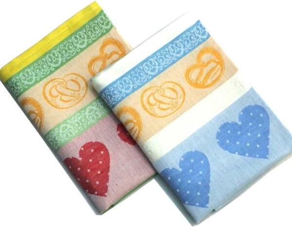 Schlitzer Leinen Geschirrtuch Brotzeit Blau / 60 X 80 Cm