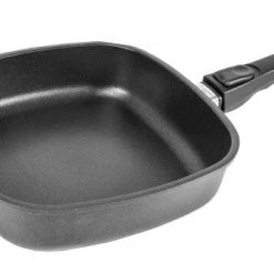 AMT Gastroguss AMT Eckpfanne Flach Aus Aluguss Mit Abnehmbarem Stiel 26 X 26 Cm / 21 Cm / 5 Cm / 49,5 Cm / 1,48 Kg