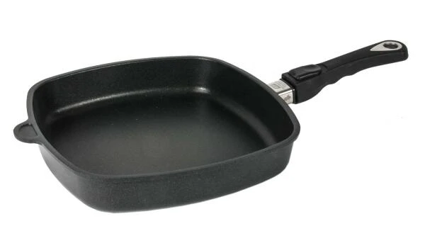 AMT Gastroguss AMT Eckpfanne Flach Aus Aluguss Mit Abnehmbarem Stiel 20 X 20 Cm / 15 Cm / 6 Cm / 43 Cm / 1,14 Kg - Image 2