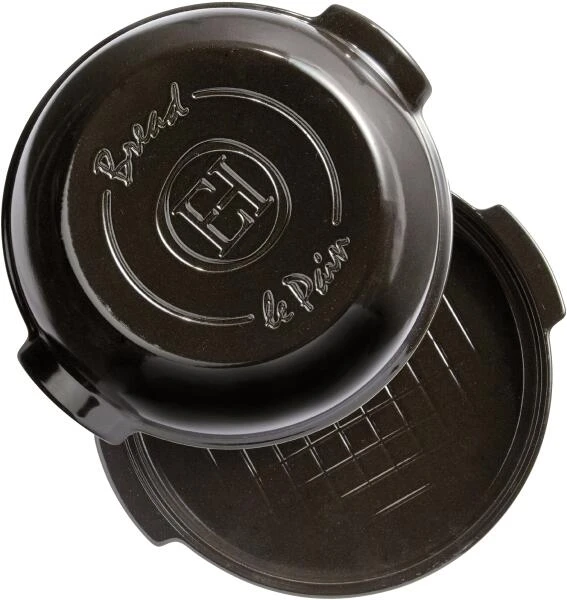 Emile Henry Brotbackform Rund In Fusain - Image 3