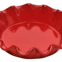 Emile Henry Pie Dish Mit Wellenrand In Granatapfel