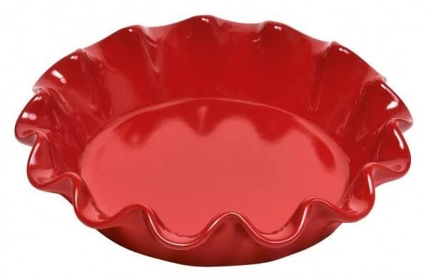 Emile Henry Pie Dish Mit Wellenrand In Granatapfel