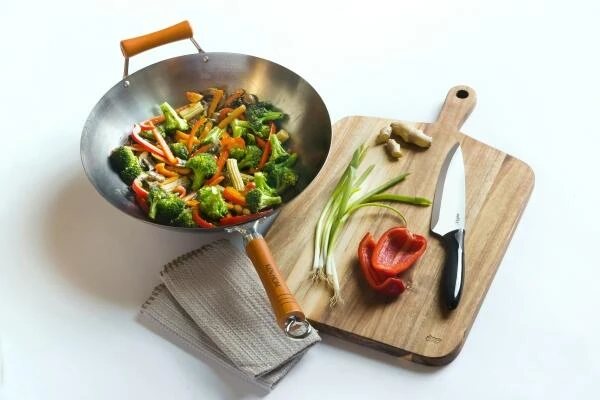 Ken Hom Wok Aus Karbonstahl Mit Buchenholz-Griff, 36 Cm - Image 4