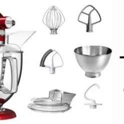 KitchenAid Küchenmaschine ARTISAN 175PS In Liebesapfelrot Mit Fleischwolf Aus Metall