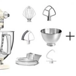 KitchenAid Küchenmaschine ARTISAN 175PS In Creme Mit Speiseeismaschine