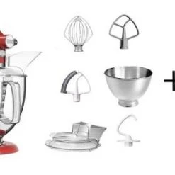 KitchenAid Küchenmaschine ARTISAN 175PS Empire Rot Kochprofi-Set