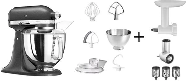 KitchenAid Küchenmaschine ARTISAN 175PS Gusseisen Schwarz Kochprofiset