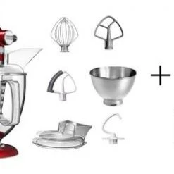 KitchenAid Küchenmaschine ARTISAN 175PS In Liebesapfelrot Mit Gemüseschneider