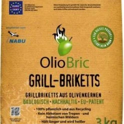 OlioBric Grill-Briketts Aus Olivenkernen