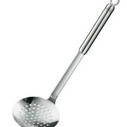 Rösle Schaumlöffel Flach, Grob Gelocht Mit Rundgriff 12 Cm